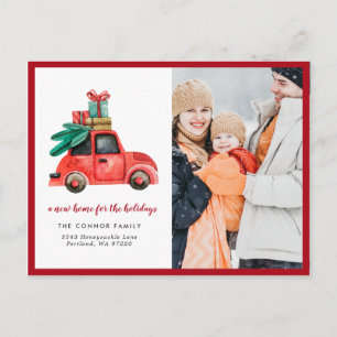 Moving Announcement   New Home for the Holidays Postcard