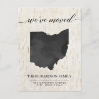 Moving announcement, Ohio state rustic