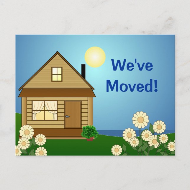 Moving Announcement postcard (Front)