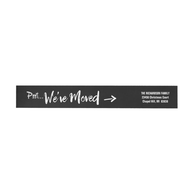 Moving Announcement Return Address Wrap Around Label (Individual)