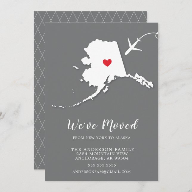 Moving Announcement | State ALASKA (Front/Back)