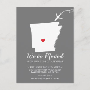Moving Announcement State ARKANSAS Post Card