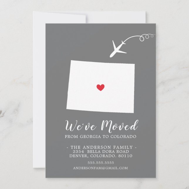 Moving Announcement | State COLORADO (Front)