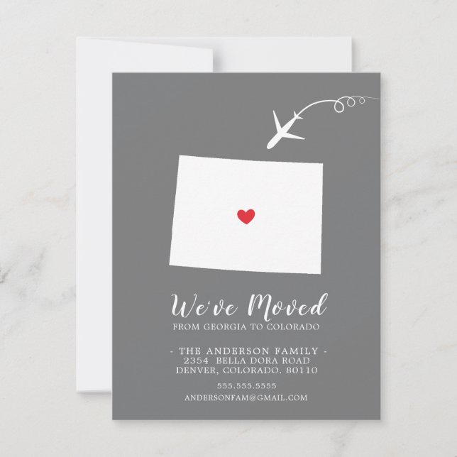 Moving Announcement | State COLORADO (Front)