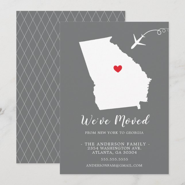 Moving Announcement | State GEORGIA (Front/Back)