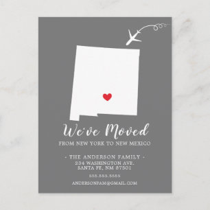 Moving Announcement State NEW MEXICO Post Card