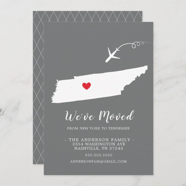 Moving Announcement | State TENNESSEE (Front/Back)