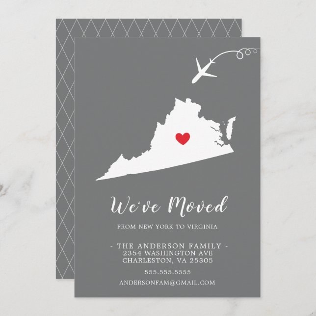 Moving Announcement | State VIRGINIA (Front/Back)