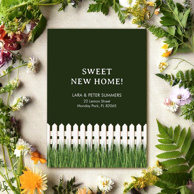 Moving Announcement with white picket fence (Creator Uploaded)