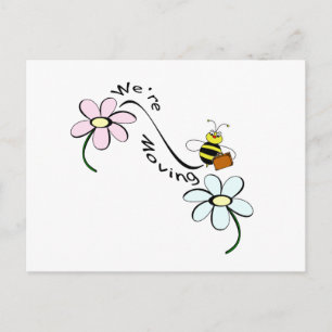 Moving Bee Announcement Postcard
