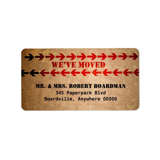 Moving Box Arrows We Moved Address Label