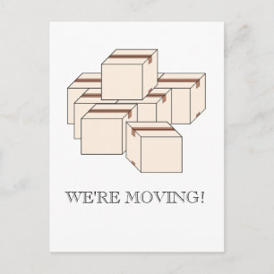 Moving Boxes Announcement Postcard
