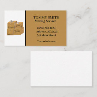 Moving Boxes Company Service Business Card
