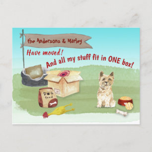 Moving Cairn Terrier Dog Toys  Our New Home     Postcard