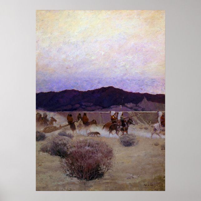 Moving Camp by Newell Convers Wyeth Poster (Front)