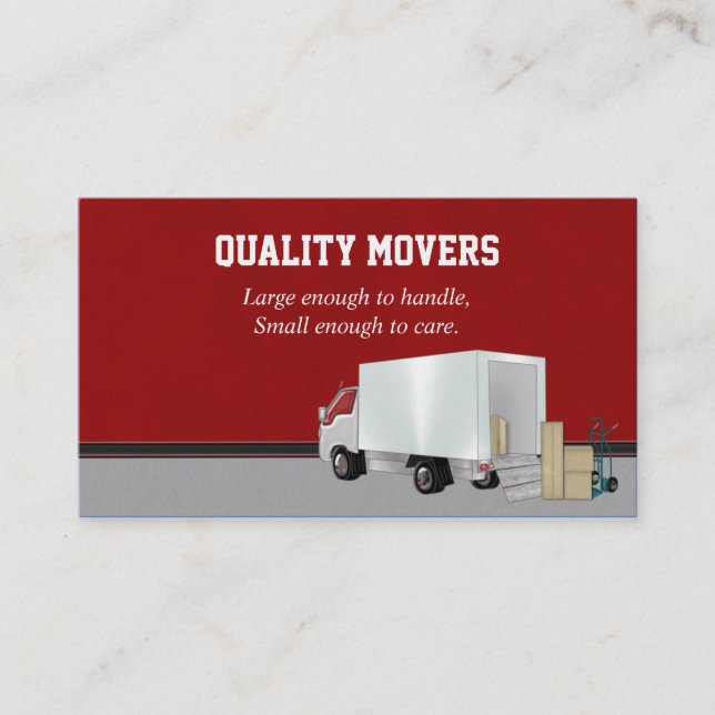Moving Company, Business Card (Front)