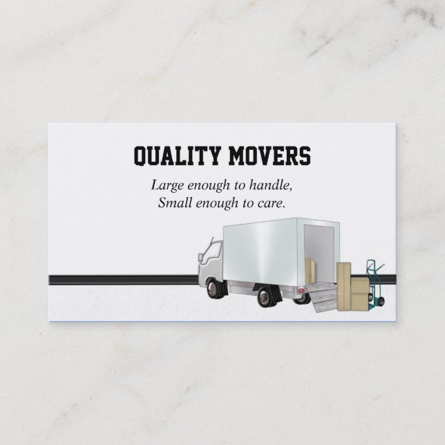 Moving Company, Business Card (Front)