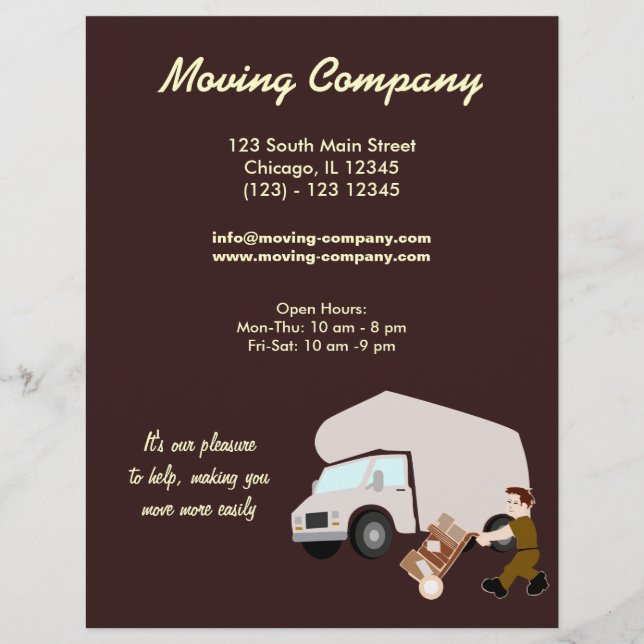 Moving Company Flyer (Front)