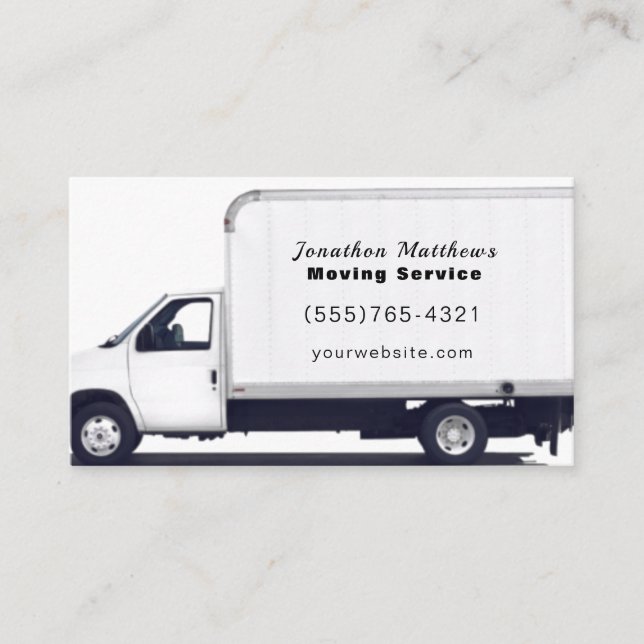 Moving Company Service Business Card (Front)