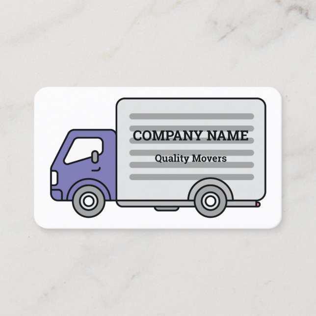 Moving Company Transportation Business Card (Front)