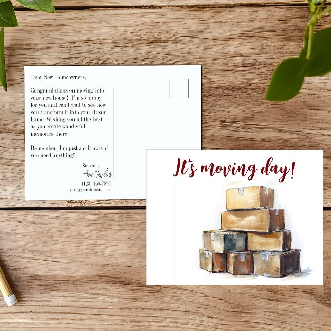 Moving Day Congratulations Postcard (Creator Uploaded)