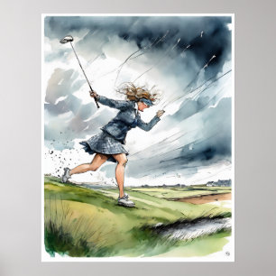 Moving Day In Scotland - Golf Art Print