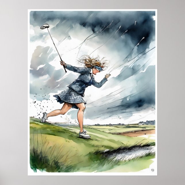 Moving Day In Scotland - Golf Art Print (Front)