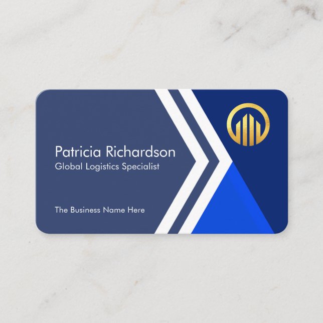 Moving Forward Arrows To Success CEO Business Card (Front)
