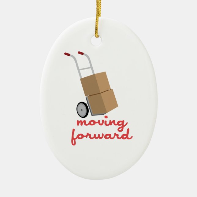 Moving Forward Ceramic Tree Decoration (Front)