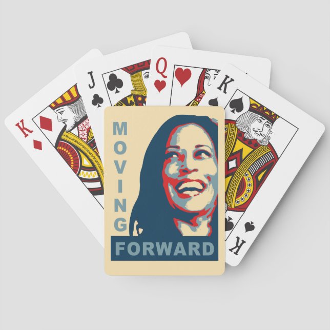 MOVING FOWARD KAMALA HARRIS 2024 PLAYING CARDS (Back)