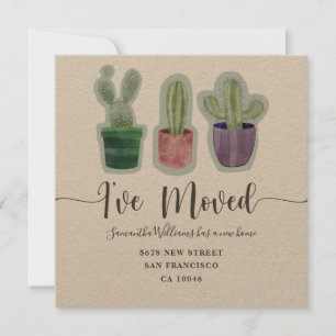 Moving Home Kraft Cactus Announcement
