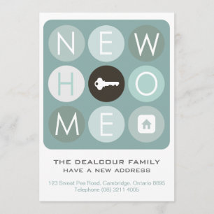 Moving House Announcement - Blue Modern Typography