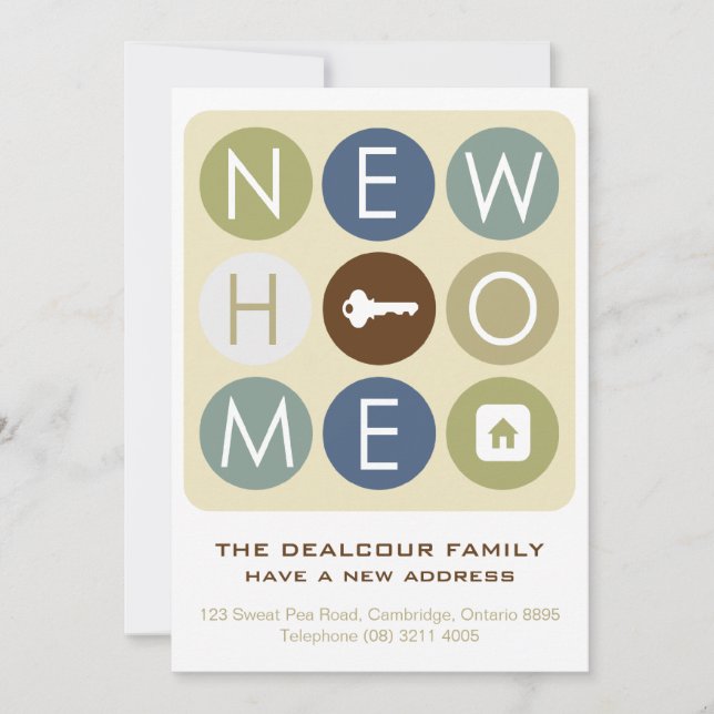 Moving House Announcement - Retro Typography (Front)