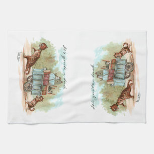 Moving House Louis Wain Tea Towel