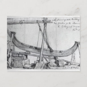 Moving Iron Girders used construct the Hunterian Postcard