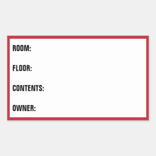 Moving Labels - Storage Box Labels