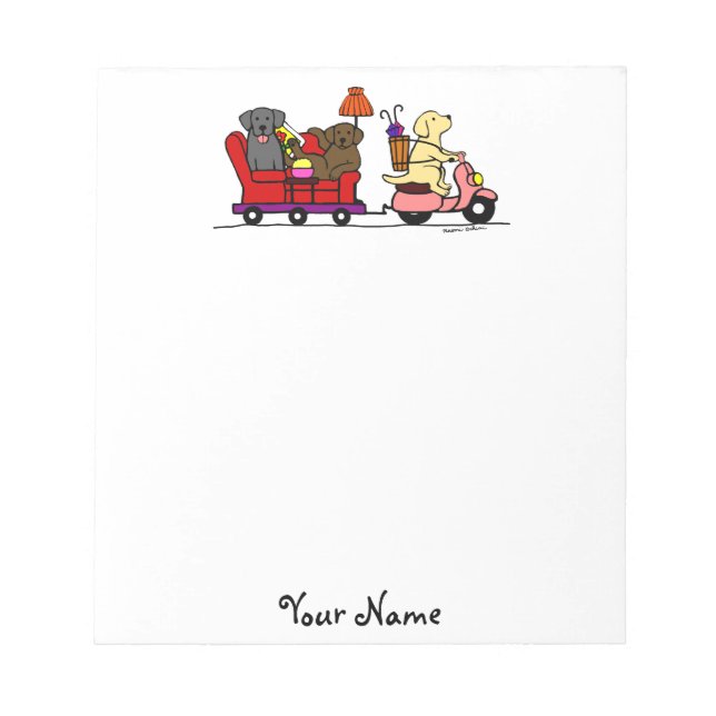 Moving Labradors Notepad (Front)