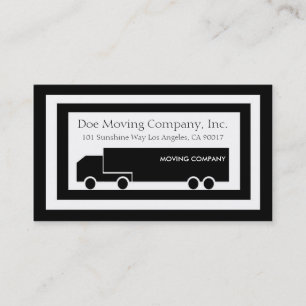 Moving/Movers/Trucking Company White Paper Business Card