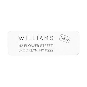 Moving. New Address. Minimal Typography 01a.
