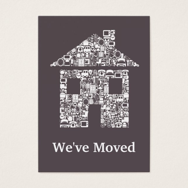 Moving Out Change of Address Notification Cards (Front)