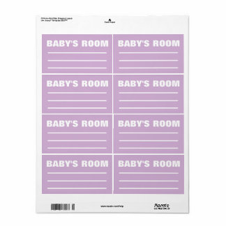 Moving Packing Labels - Baby Room
