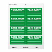 Moving Packing Organising Labels -  Bathroom
