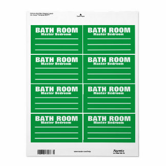 Moving Packing Organising Labels - Bathroom