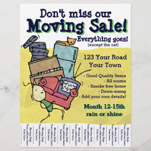MOVING SALE customisable flyer
