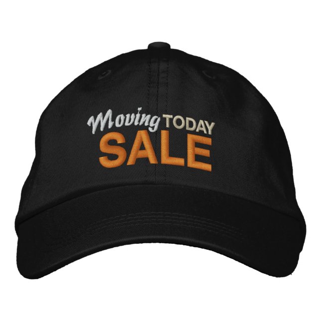 Moving Sale Today Embroidered Hat (Front)
