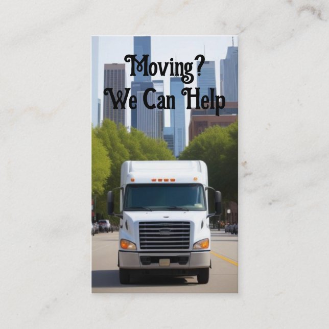 Moving Service City Movers Business Card (Front)