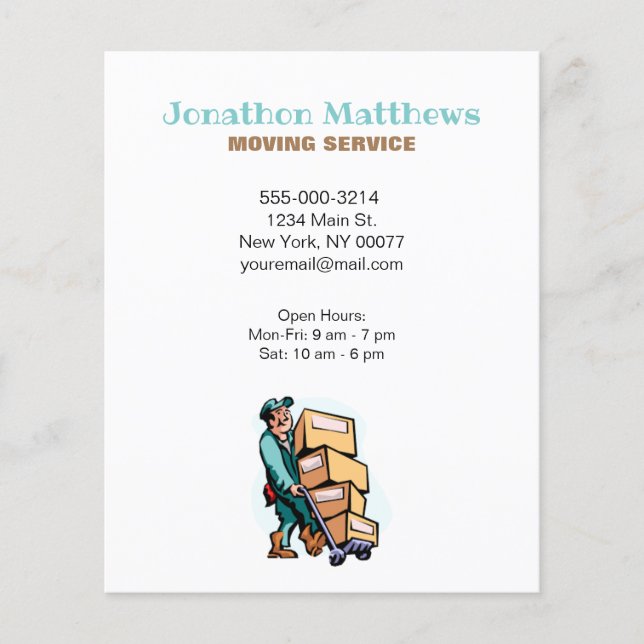 Moving  Service Company Service Business Flyer (Front)