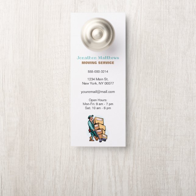 Moving Service Company Service Door Hanger (On Knob)