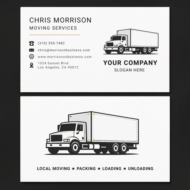 Moving Services Truck  Business Card (Creator Uploaded)