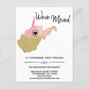 *~* Moving STATE WEST VIRGINIA * New Home Address  Announcement Postcard